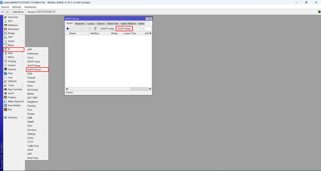 configurar DHCP no MikroTik