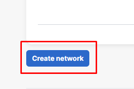 Tela de confirmação para criar um Network Meraki