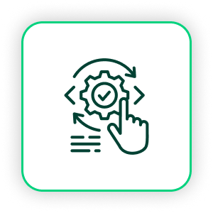 Ilustração de ícone em estilo minimalista de uma bicicleta e um capacete, com forma verde e contorno azul, em fundo branco.