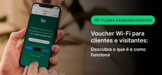 imagem de uma pessoa tentando se conectar à internet por meio de Voucher WiFi