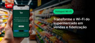 Transforme o Wi-Fi do supermercado em vendas e fidelização com Hotspot Wi-Fi, facilitando o acesso dos clientes à internet e promovendo a fidelização.