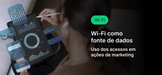 Imagem de análise de dados Pessoa analisando gráficos e dados de Wi-Fi como fonte de dados para ações de marketing digital.